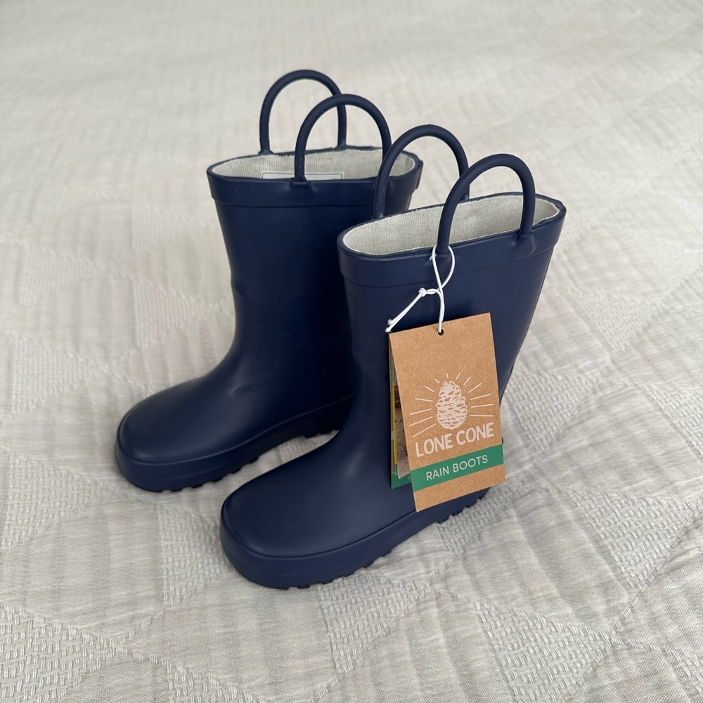 Lone Cone Navy Rain Boots